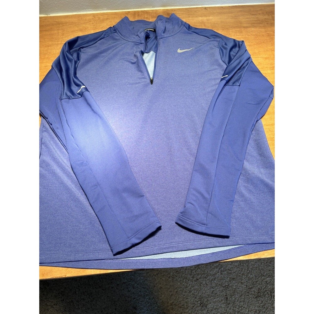 Nike Dri-FIT Element Reflective 1/2 Zip Running Top Blue DJ0531-430 Mens Size L